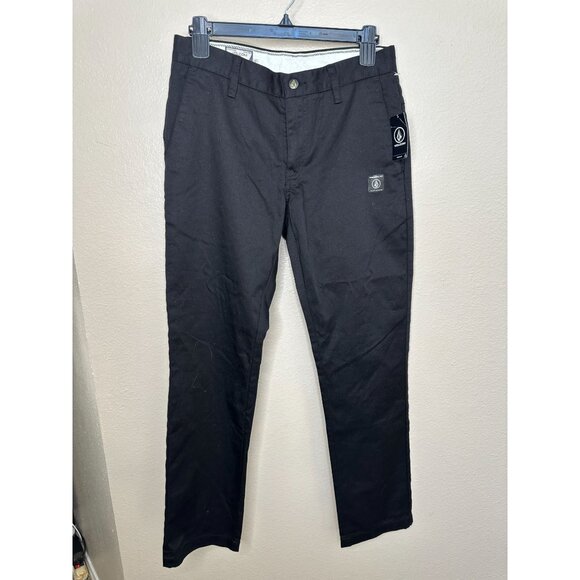NWT Volcom Mens‎ Corpo Class Pants Black Size 28 Cotton & Polyester Blend - Picture 2 of 8